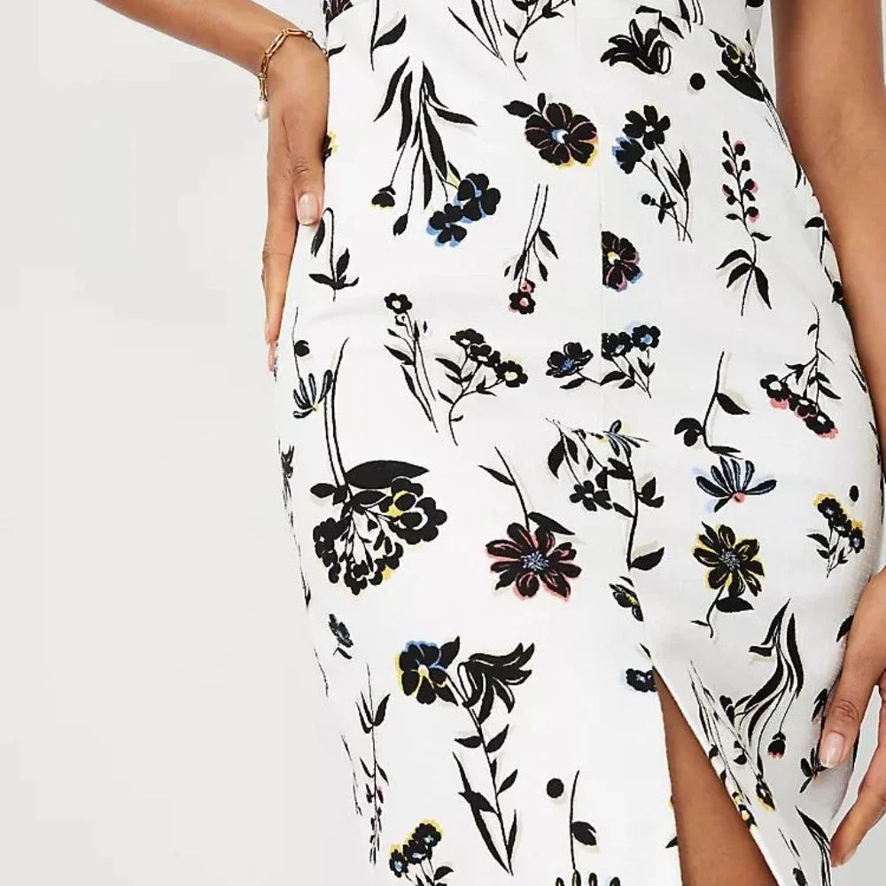 NWT Ann Taylor Floral Double V Sheath Dress - Picture 4 of 4